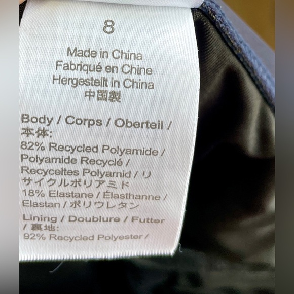 J. Crew Re-Imagined Ruched Bandeau Swimsuit Navy Blue Women's Size 8 - Picture 5 of 5